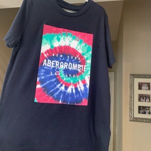 Boys medium Abercrombie navy blue tee